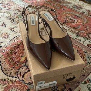 Steve Madden Legaci Slingback in Brown Patent